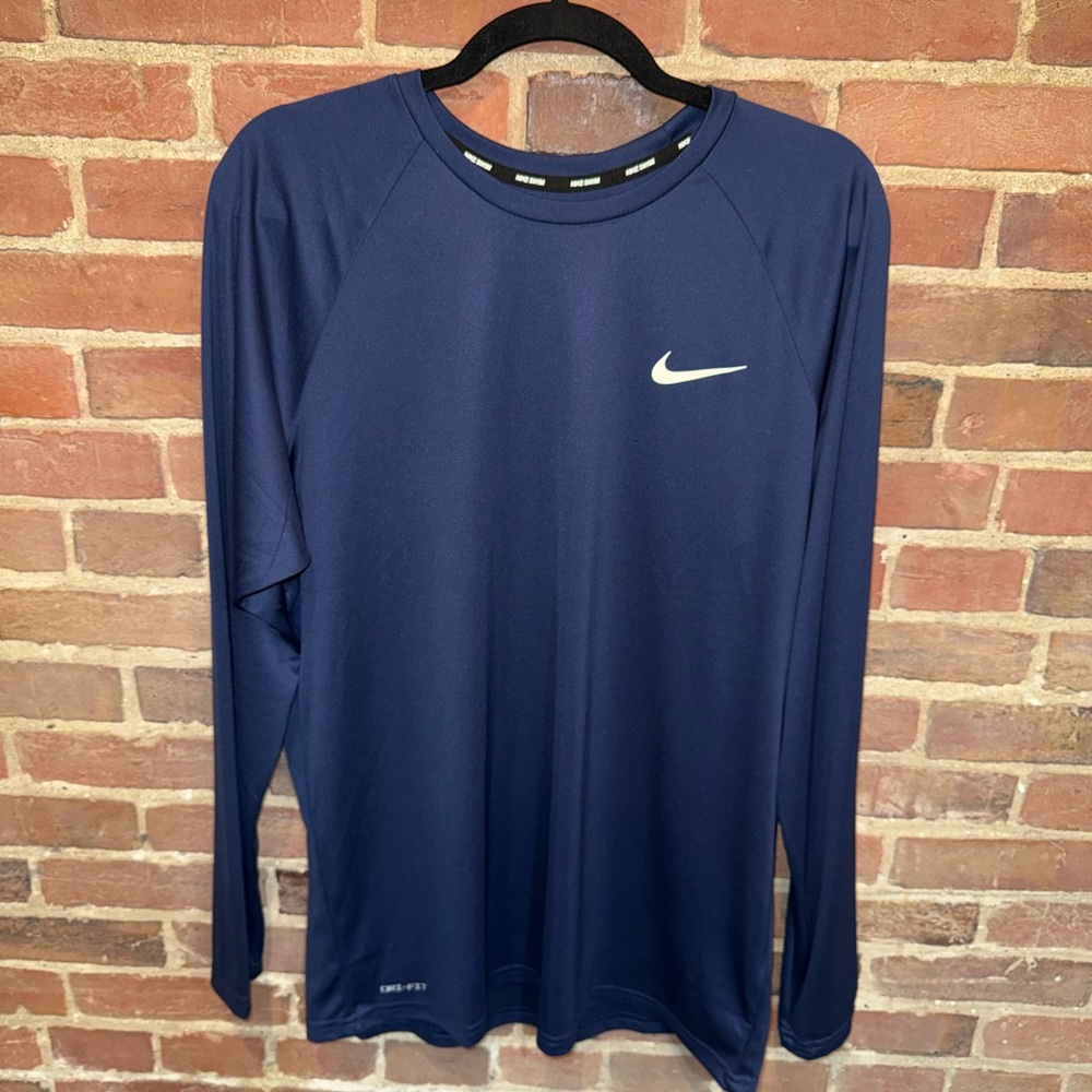 Nike Men's Navy Long Sleeve Tee